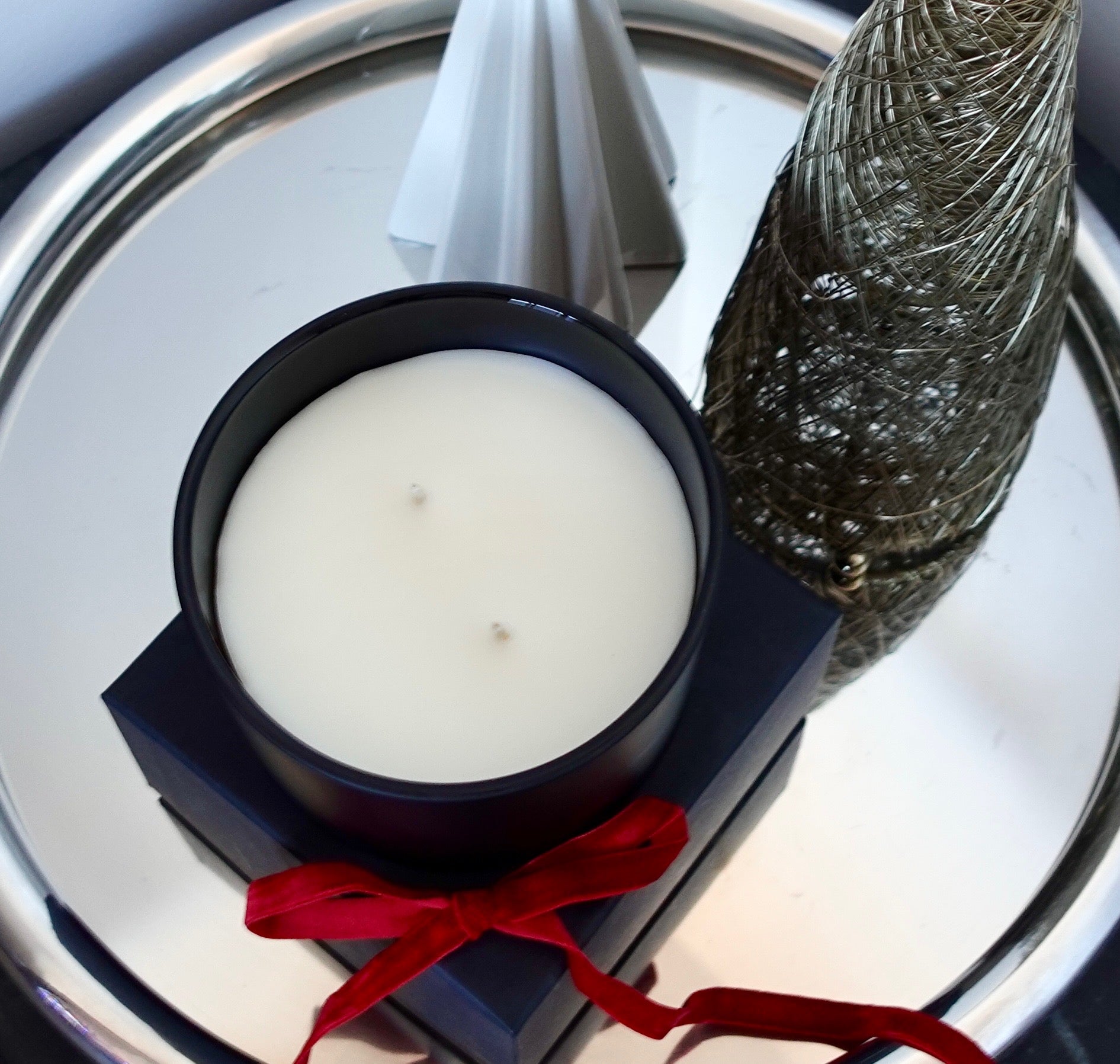 The Nice Candle and Lingerie Set (Lace Bra and Lace Thong Panty)