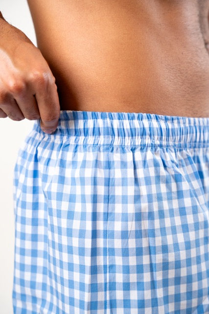 The Gingham Blue Cotton Boxer