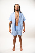 The Gingham Blue Cotton Button Down
