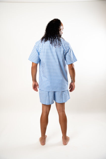 The Gingham Blue Cotton Button Down