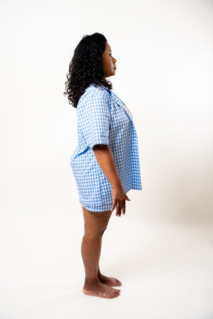 The Gingham Blue Cotton Button Down
